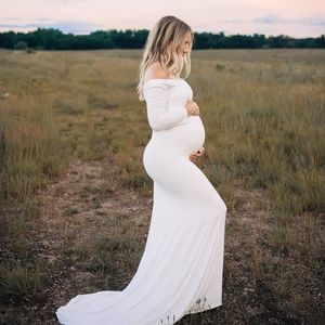 White Maternity Photoshoot Dress